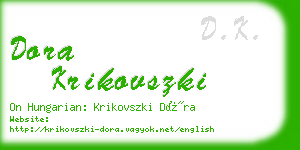 dora krikovszki business card